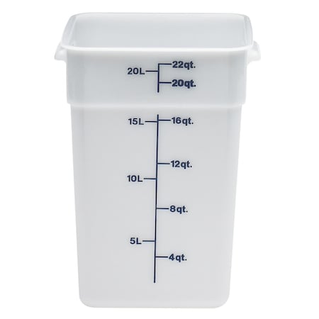 Cambro Cambro - Camsquare Food Container, 22 Qt., 11-1-1-3/4, White, Blue Gradation, PK6 22SFSP148